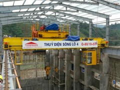 Overhead Crane Q=80/10+5T - Song Lo 4, Ha Giang Hydropower Plant